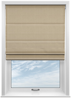 Roslin (Blackout), Monroe Bisque - Motorised Roman Blind